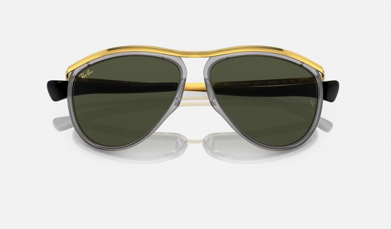 Ray Ban Aviator Olympian Women's Sunglasses Green | XNKLG-4910
